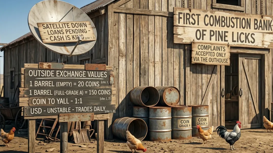Outside exchange values at the First Combustion Bank
